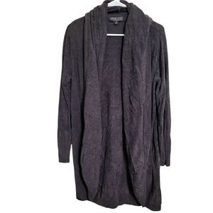 #62 Barefoot Dreams Cozy Chic Ultra Lite Gray Open Front Robe, S